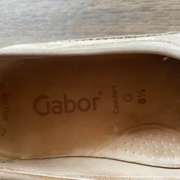 GABOR WOMEN'S ULTRA FLEX PERFORATED LEATHER DRIVING LOAFER TAN SZ 8 1/2! - Picture 4 of 9